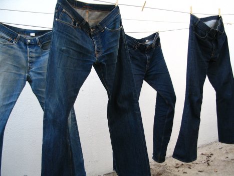 calça de cintura alta jeans